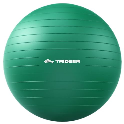 Trideer Exercise Ball for Physical Therapy, Swiss Ball Physio Ball for Rehab Exercises, Workout Fitness Ball for Core Strength, Yoga Ball for Balance & Flexibility