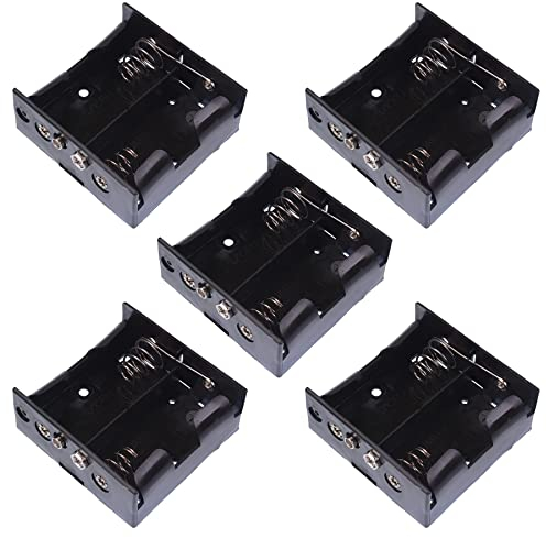 D x 2 Open Style Battery Holder Case With Press Stud Terminals (Pack of 5)