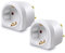 EXTRASTAR Adaptador Enchufe Ingles a Español, Adaptador de Viaje 2-Pin Europa a 3-Pin Reino Unido, 250V, 13A, 3120W, Blanco, 2Pcs