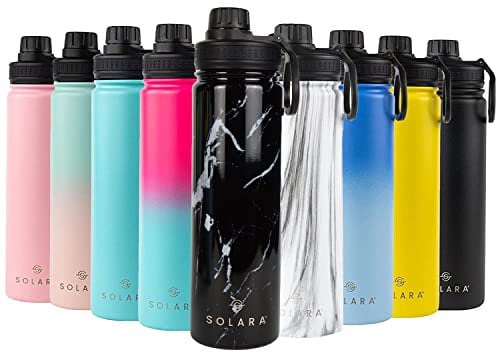 Insulated - Water Bottle (Black Marble - 650 ml)