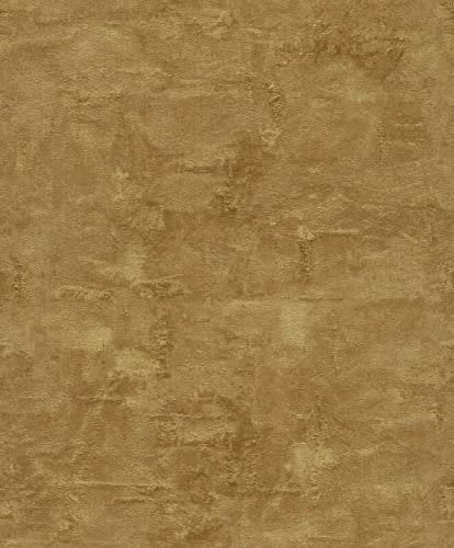 Rasch Tapete 499735 - Vliestapete Gold Metallic Used-Look Putzoptik Industrial aus der Kollektion Factory V