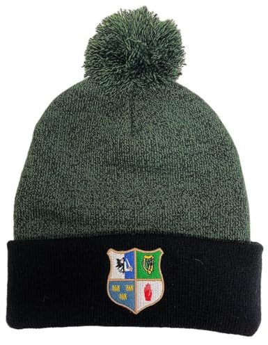 Lansdowne Four Provinces Ireland Bottle Green/Black Knit Bobble Hat