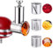 Rafbar Stainless Steel Slicer Shredder Attachments for KitchenAid Stand Mixers, Dishwasher Safe, Large Vegetable Cheese Grater Slicer Accessories with 3 Blades by