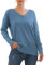 Yommay Jersey para mujer con cuello de pico, ligero, manga larga, elegante, jersey de punto, cálido, moda para invierno, L