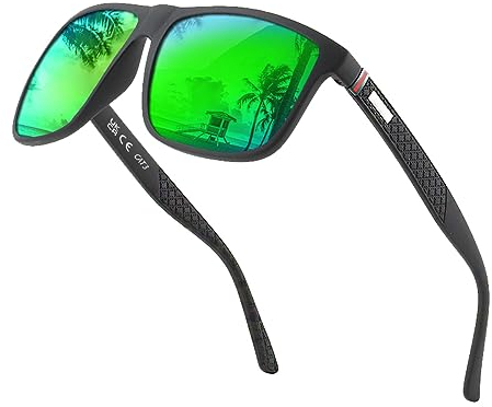 Perfectmiaoxuan Polarisierte Sonnenbrille Herren/Damen ; Vintage/Klassisch/Elegant Brillengestell; HD-Pilotobjektive; Golf/Fahren/Angeln/Reisebrille/Outdoor-Sportarten Mode Sonnenbrille
