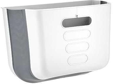 MantraRaj Hanging Kitchen Waste Bin Small Trash Can Foldable Plastic Dustbin Portable Cabinet Rubbish Bin Wall Mounted Garbage Trash Bin Hanging for Kitchen Cupboard Door Bathroom Bedroom Office