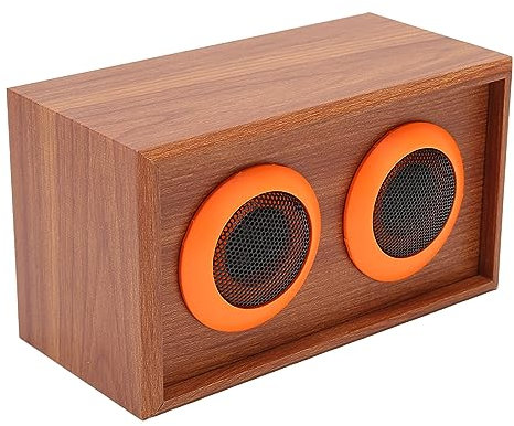Wooden Tweeter Speaker, 35W High Power DIY Wooden HiFi Passive Speaker, Treble Speaker for Home Office (Wood Grain)