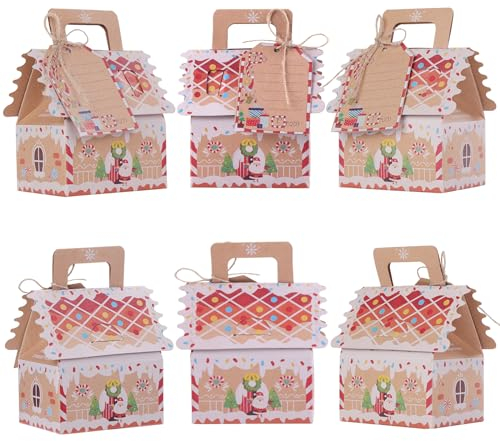 HSEAMALL Lot de 20 boîtes cadeaux de Noël en papier kraft pour bonbons