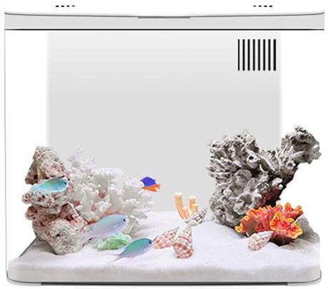 Kit de démarrage Aquarium de Bureau 1,3 gallons avec Filtre à 3 Couches et lumière LED, pour Poissons Betta et Rouges, système d'auto-Nettoyage