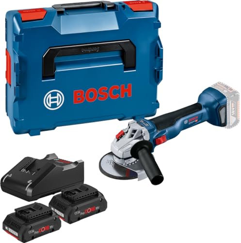 Meuleuse angulaire 18V GWS 18V 10 + 2 batteries Procore 4Ah + chargeur + coffret L Boxx – BOSCH