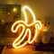 Banane Neonschild, JEMESI Gelb Weiß Banane Neons Obst Lichtpanel LED Nachtlicht Neon Schild für Wand Kinderzimmer Restaurant