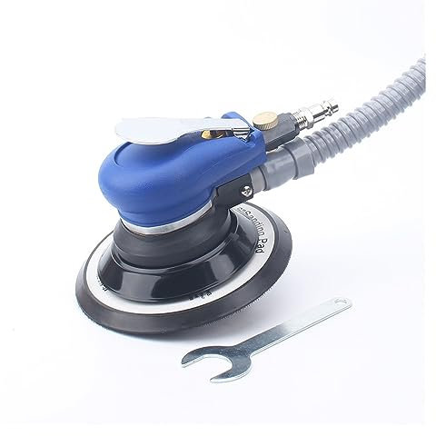 Nassluft-Steinpolierer 6-Zoll-Luftschleifer mit Vakuum, 150-mm-Pneumatikpolierer, 6-Zoll-Schleifmaschine, 4,8-mm-Orbit Für Polieren von Granit, Marmor und Beton