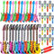 50 Pack Inflatable Rock Star Toy Set includes 12 Pcs Inflatable Guitar 12 Pcs Inflatable bass 24 Pcs Blow up Microphone and 2 Pcs Air Pump for Children Musical Party Favors