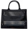 Pochette Noir Femme Mode Grande Capacité PVC Cabas Caoutchouc Silicone Sac de Plage Pochette Bleu Foncé, Noir , Taille unique