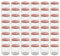 Oputec Lot de 48 bocaux de 360 ml avec couvercle à visser rouge à carreaux – Parfaits pour les confitures, les confitures et plus encore, bocaux de conservation avec couvercle, parfaits comme pots à