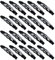 Lot de 20 barrettes à cheveux pour fille - 6,2 cm - En métal - Noir - Pour filles, hommes et femmes - Forme ondulée