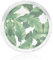 Clear Crystal Cute green palm leaves Print Round Glass Ashtray - Decorative Ash Tray for Home, Office, Patio & Indoor Use