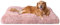 EHEYCIGA Flauschig Hundebett Grosse Hunde XL, Hundekissen Waschbar, Kuschelig rutschfest Hundematte mit Langem Plüsch, Rosa, 112x85cm