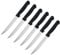 OKIM-R Cuchillo de Mesa | Cuchillo Chuletero | Cuchillo para Carne| Cuchillo de Mesa | Pack 6 Unidades| Hoja de Acero Inoxidable115 mm, Mango de Polipropileno Color Negro