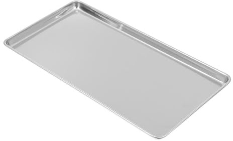 Didiseaon Stainless Steel Snack Plate Rectangular Polished Finish Silver | Stainless Steel Serving Platter, Food-safe Smooth Edges, Camping Picnic Use