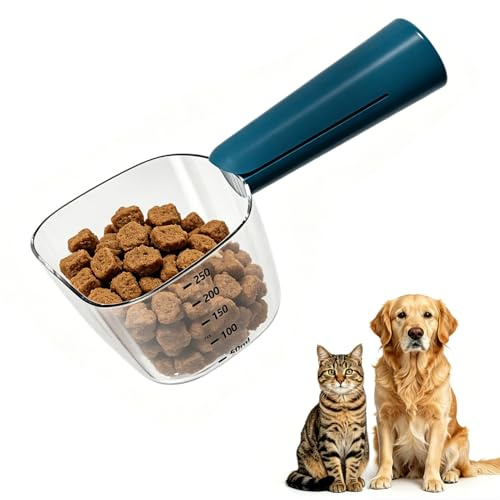 Dog Food Scoop, Pet Food Spoon with Clear Measurement Lines Food Measuring Cup with Scale for Baking, Cooking, Dog and Cat Food Measuring