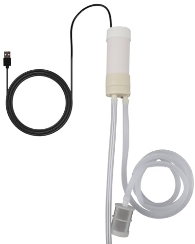 Mini pompe a eau électrique, USB 5V 2A auto-amorçante avec tuyau 6 mm, compacte et portable, pour la maison, le jardin ou mini pompe aquarium, débit 4 L/min, longueur 1 mètre, Tuyau Adaptables