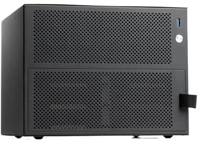 Compatibile con la custodia di archiviazione NAS UE-S6 a 6 alloggiamenti | Telaio NAS fai-da-te a sei alloggiamenti con backplane hot-swap, adatto alle schede madri ITX(Black)