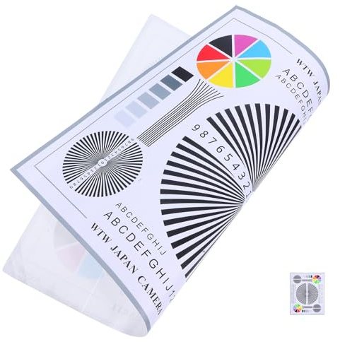SHINEOFI Kamera Fokus Testtafel 40x30cm Papier Farbkreis für Objektive mit vielseitiger Anwendung Ideal für Outdoor und Testing Szenarien