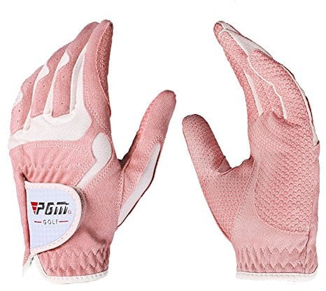 PGM Golfhandschuhe für Damen, verbessertes Griffsystem, kühl und bequem, Rosa/Weiß, L