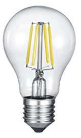 Trio Leuchten LED Leuchtmittel, Glas, E27, 6 W, Klar, 6 x 6 x 10.6 cm, 987-6810