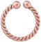 viva-adorno® Fake Piercing Septum Ring 316L Edelstahl geflochten in verschiedenen Farben Z491, Rosegold