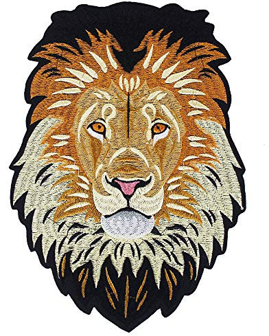 Lion Embroidery Iron on Back Patches Embroidered Applique Repair Badges for Clothes Sticker Sewing Accessories 1piece