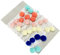 Rayher 55853685 Pompon-Borte, 2 m, Bommelborte, zum Aufpeppen von Kleidung, Textilien, Faschings-/Karnevalkostümen sowie zum Basteln und Dekorieren, Pastell