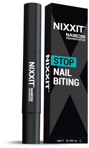NIXXIT Nail Biting Treatment for Adults - Stop Nailing Biting Pen and Thumb Sucking for Adults & Children - Non Glossy Bitter Taste - Safe & Effective Solution - USA Made