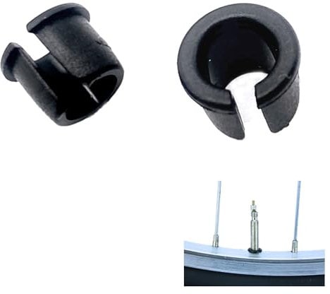 GreVeloro Ventilloch Adapter 2 Stück Reduzierhülse 8,5 mm auf 6,5 mm Reduziereinsatz große Bohrung MTB Felge für Rennradventil