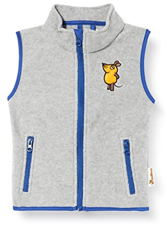 Playshoes Fleece Weste Unisex Kinder Outdoor-Oberteil, grau/melange Die Maus, 86