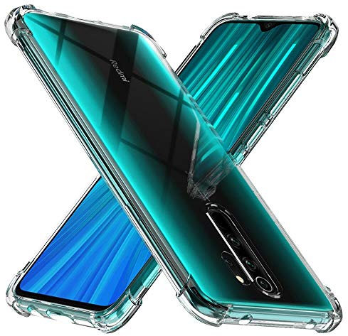 TesRank Xiaomi Redmi Note 8 Pro Hülle, Transparent Silikon Weiche Handyhülle [Anti Slip] [Ultradünnen] Durchsichtige TPU Kratzfest Schutzhülle Case für Xiaomi Redmi Note 8 Pro-Klar
