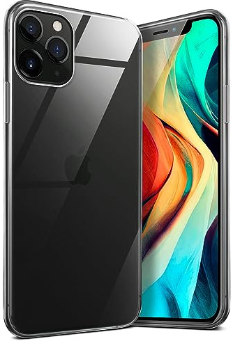 moex für iPhone 11 Pro Max Hülle Durchsichtig, Silikon Handyhülle Transparent, Clear Case Ultra Slim, Backcover Schutzhülle Dünn, Silikonhülle Minimalistisch, Aero Case, Klar