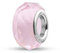 Quiges Abalorio de Cristal Murano Plata de Ley Hecho a Mano Corte de Diamantes Rosa Transparente Charm para Mujer