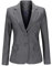 YYNUDA Veste Blazer Femme Chic De Costume Casual Slim Tailleur À Manches Longue Gris XL