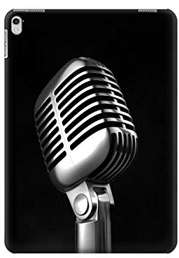 Retro Microphone Jazz Music Tablet Hülle Schutzhülle Taschen für iPad Air 2, iPad 9.7 (2017,2018), iPad 6, iPad 5