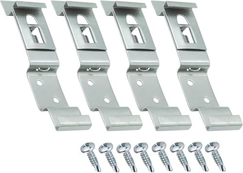 Autodomy Pack 4 Unites Porte Plaque Immatriculation 125x25 mm | Support Plaque Immatriculation Voiture Universel en Acier INOX + 8 Vis | Plaque Immatriculation Voiture, Remorque e Camion