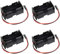DIYmalls 4 Cell 6V AA Battery Holder Case Cover Storage Box w/ 2P FUT J Plug Connector for FS90R RC 360 Servo Tester (Pack of 4)