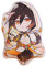 Jiumaocleu Plüsch Kissen 45cm Zhongli Qiqi 3D Drucken Anime Merch Manga Figur Plüschtier Kissen Weich Gefüllt Kuschel Kissen für Geburtstag
