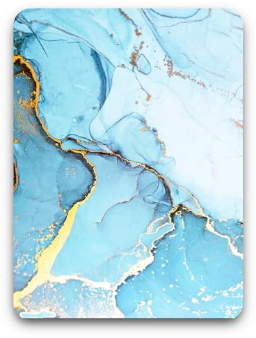 Atufsuat Small Mouse Pad, Mini Mouse Pad 6 x 8 Inch, Thick Rubber Waterproof Mouse Mat, Cute Mousepad for Women Men Kids Wireless Mouse Mini Laptops Keyboard Tray Home Office Travel, Blue Ink Marble