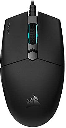 Corsair Katar Pro XT Souris de Jeu Ultra légère - Capteur Optique PixArt 18 K DPI - Éclairage RVB avec molette de défilement - 6 Boutons programmables - Câble paracorde léger, Noir (Reconditionné)