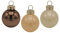 Koopman International b.v Christbaumschmuck Weihnachtskugeln Braun Gold Mix Glas Ø 2,5 cm Deko 24 Stück