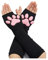 SIROLISA 3D-Silikon-Katzenpfoten-Fäustlinge, schwarze Handschuhe, süße Katzenpfoten, Zehen, Bohnen, Socken, hohe Strümpfe für Frauen, Mädchen, Halloween, Weihnachten, Cosplay