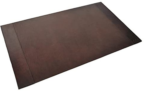 Memoria Schreibunterlage aus echtem Leder in Braun | Schreibtischunterlage 65 cm x 45 cm für Schreibtisch