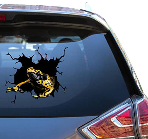 Bumblebee Dart-Frosch-Vinyl-Wandaufkleber, kleiner Frosch-Aufkleber, Kinder-Frosch-Aufkleber, niedlicher Vinyl-Aufkleber für Fahrer, LKW-Aufkleber